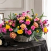 Corbeille Éclatante — bouquet funéraire, fleurs de deuil livrées à Toulouse